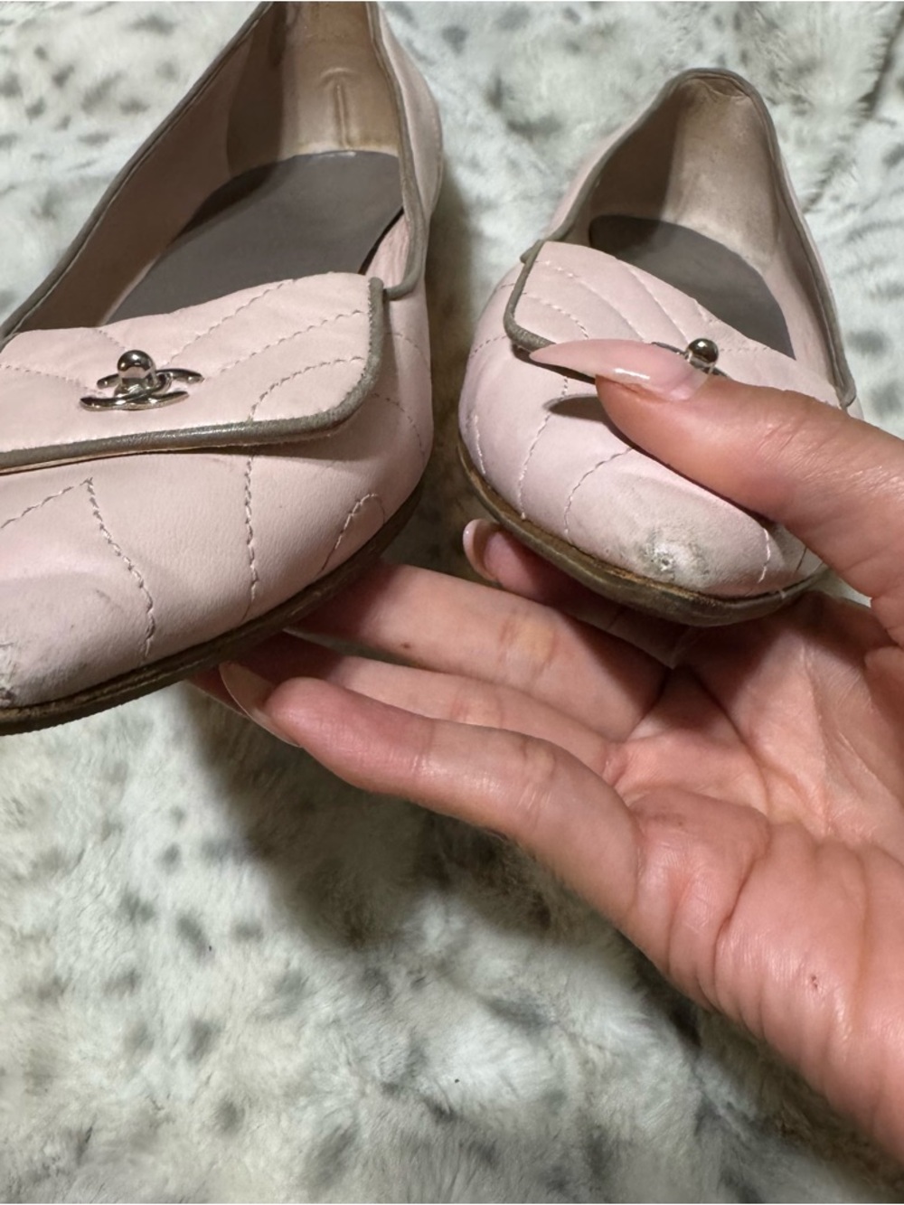 CHANEL KITTEN HEEL POINTED TOE FLATS - Picture 7 of 7